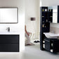 KubeBath Bliss 40 in. Free Standing Modern Bathroom Vanity - Black, FMB40-BK