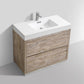KubeBath Bliss 40 in. Free Standing Modern Bathroom Vanity - Nature Wood, FMB40-NW