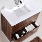 KubeBath Bliss 40 in. Free Standing Modern Bathroom Vanity - Walnut, FMB40-WNT