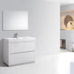 KubeBath Bliss 40 in. Free Standing Modern Bathroom Vanity - High Gloss White, FMB40-GW