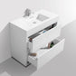 KubeBath Bliss 40 in. Free Standing Modern Bathroom Vanity - High Gloss White, FMB40-GW