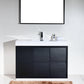 KubeBath Bliss 48 in. Free Standing Modern Bathroom Vanity - Black, FMB48-BK
