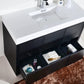 KubeBath Bliss 48 in. Free Standing Modern Bathroom Vanity - Black, FMB48-BK