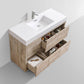 KubeBath Bliss 48 in. Free Standing Modern Bathroom Vanity - Nature Wood, FMB48-NW