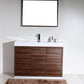 KubeBath Bliss 48 in. Free Standing Modern Bathroom Vanity - Walnut, FMB48-WNT