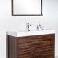 KubeBath Bliss 48 in. Free Standing Modern Bathroom Vanity - Walnut, FMB48-WNT