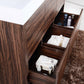 KubeBath Bliss 48 in. Free Standing Modern Bathroom Vanity - Walnut, FMB48-WNT