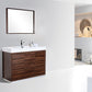 KubeBath Bliss 48 in. Free Standing Modern Bathroom Vanity - Walnut, FMB48-WNT