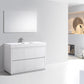KubeBath Bliss 48 in. Free Standing Modern Bathroom Vanity - High Gloss White, FMB48-GW
