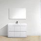 KubeBath Bliss 48 in. Free Standing Modern Bathroom Vanity - High Gloss White, FMB48-GW