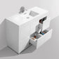 KubeBath Bliss 48 in. Free Standing Modern Bathroom Vanity - High Gloss White, FMB48-GW