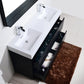KubeBath Bliss 60 in. Double Sink Free Standing Modern Bathroom Vanity - Black, FMB60D-BK