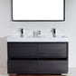 KubeBath Bliss 60 in. Double Sink Free Standing Modern Bathroom Vanity - Gray Oak, FMB60D-GO