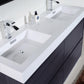 KubeBath Bliss 60 in. Double Sink Free Standing Modern Bathroom Vanity - Gray Oak, FMB60D-GO