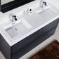 KubeBath Bliss 60 in. Double Sink Free Standing Modern Bathroom Vanity - Gray Oak, FMB60D-GO