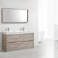 Bliss 60 in. Double Sink Free Standing Modern Bathroom Vanity - Nature Wood