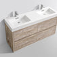 Bliss 60 in. Double Sink Free Standing Modern Bathroom Vanity - Nature Wood
