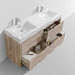 Bliss 60 in. Double Sink Free Standing Modern Bathroom Vanity - Nature Wood