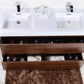 KubeBath Bliss 60 in. Double Sink Free Standing Modern Bathroom Vanity - Walnut, FMB60D-WNT