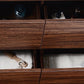 KubeBath Bliss 60 in. Double Sink Free Standing Modern Bathroom Vanity - Walnut, FMB60D-WNT