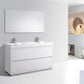 KubeBath Bliss 60 in. Double Sink Free Standing Modern Bathroom Vanity - High Gloss White, FMB60D-GW