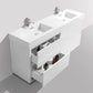 KubeBath Bliss 60 in. Double Sink Free Standing Modern Bathroom Vanity - High Gloss White, FMB60D-GW