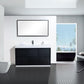 KubeBath Bliss 60 in. Single Sink Free Standing Modern Bathroom Vanity - Black, FMB60S-BK