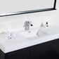 KubeBath Bliss 60 in. Single Sink Free Standing Modern Bathroom Vanity - Black, FMB60S-BK