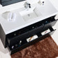 KubeBath Bliss 60 in. Single Sink Free Standing Modern Bathroom Vanity - Black, FMB60S-BK