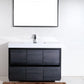 KubeBath Bliss 60 in. Single Sink Free Standing Modern Bathroom Vanity - Gray Oak, FMB60S-GO