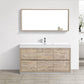 KubeBath Bliss 60 in. Single Sink Free Standing Modern Bathroom Vanity - Nature Wood, FMB60S-NW
