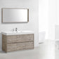 KubeBath Bliss 60 in. Single Sink Free Standing Modern Bathroom Vanity - Nature Wood, FMB60S-NW