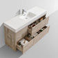 KubeBath Bliss 60 in. Single Sink Free Standing Modern Bathroom Vanity - Nature Wood, FMB60S-NW