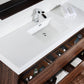 KubeBath Bliss 60 in. Single Sink Free Standing Modern Bathroom Vanity - Walnut, FMB60S-WNT