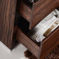 KubeBath Bliss 60 in. Single Sink Free Standing Modern Bathroom Vanity - Walnut, FMB60S-WNT