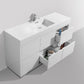 Bliss 60 in. Single Sink Free Standing Modern Bathroom Vanity - High Gloss White
