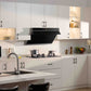FOTILE Slant Vent Series 36 In. 1,000 CFM Under Cabinet or Wall Mount Range Hood in Black, JQG9006