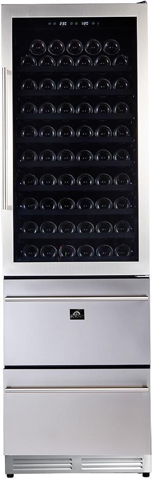 Forno Appliance Package - 48 Inch Pro Gas Range, Range Hood, Refrigerator, Microwave Drawer, Dishwasher, Wine Cooler, AP-FFSGS6260-48-9