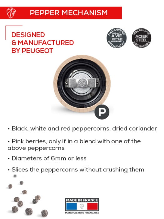 Peugeot Paris u'Select Pepper Mill in Natural Wood - 9 Inch