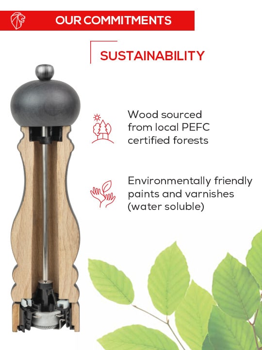 Peugeot Paris u'select Pepper Mill in Wood Graphite 18 cm - 7in