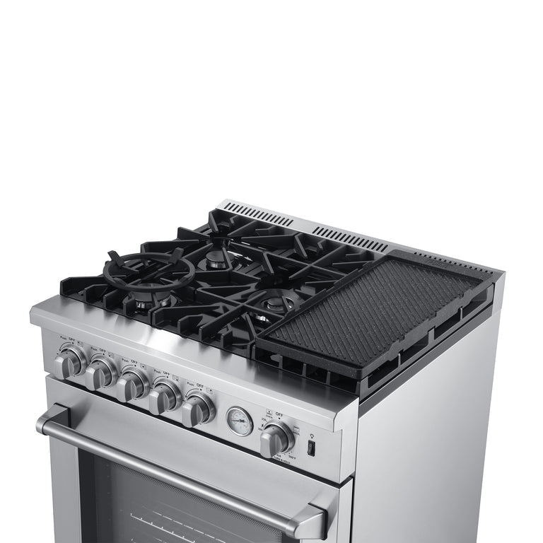 Forno Appliance Package - 30" Gas Range, Dishwasher, 60" Refrigerator, AP-FFSGS6276-30-W-5
