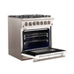 FORNO Capriasca 30″ 4.32 cu. ft. Gas Range with 5 Italian Burners in White, FFSGS6260-30WHT
