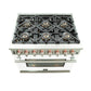 FORNO Capriasca 36" 5.36 cu. ft. Dual Fuel Range with 6 Italian Burners in White, FFSGS6187-36WHT