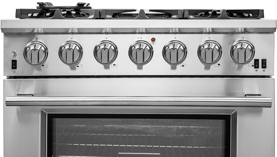 Forno Package 36 Inch Pro Gas Range Wall Mount Range Hood