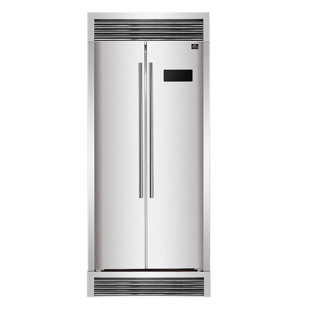 Forno 37 In. Side by Side Counter Depth Refrigerator with 15.6 cu.ft ...
