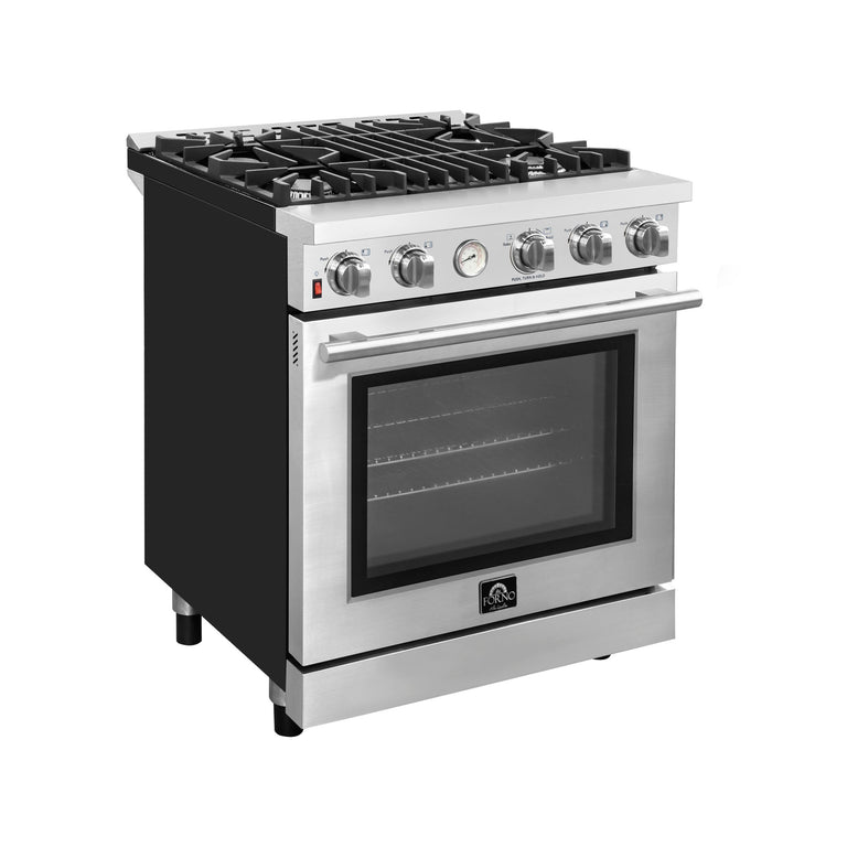 Forno Alta Qualita 30 In. 4.62 cu. ft. Pro-Style Gas Range in Stainless Steel, FFSGS6228-30S