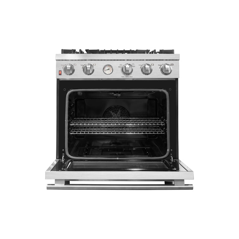 Forno Alta Qualita 30 In. 4.62 cu. ft. Pro-Style Gas Range in Stainless Steel, FFSGS6228-30S