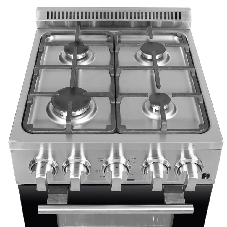 Forno 20" Freestanding Gas Range With 4 Sealed Burners in Stainless Steel, FFSGS6265-20