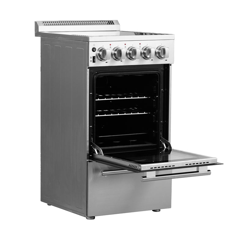 Forno 20" Freestanding Electric Range With 4 Elements in Stainless Steel, FFSEL6052-20