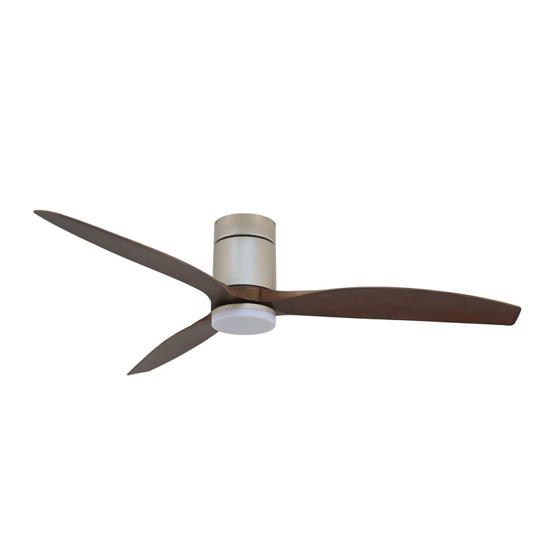 Maison Elite Tripolo 60 In. Voice Activated Smart Ceiling Fan in Champagne Body & Walnut Finished Blade, CF00260-CPH